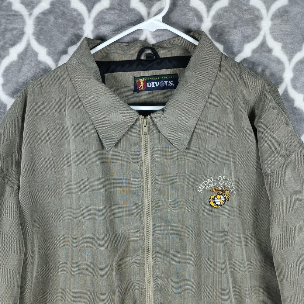 Medal of Honor Golf Course Club Jacket Men XL Gray Zip‎ Quantico